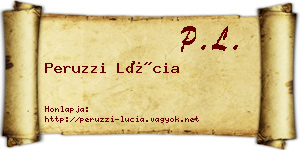 Peruzzi Lúcia névjegykártya